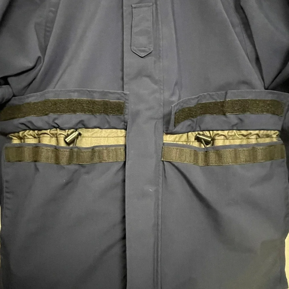 Propper L Made in‎ USA Navy Blue Gore-Tex Hooded Tactical Jacket Removable Liner